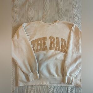 White/Tan THE BAR sweatshirt